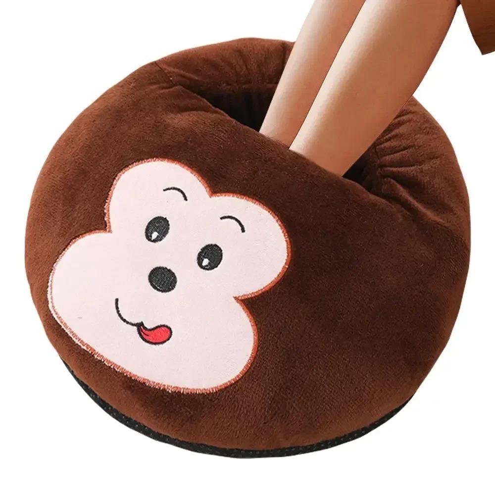 Cute Electric Foot Warmer Soft Cartoon Electric Heating Feet Warmer Warm Foot Cover Home