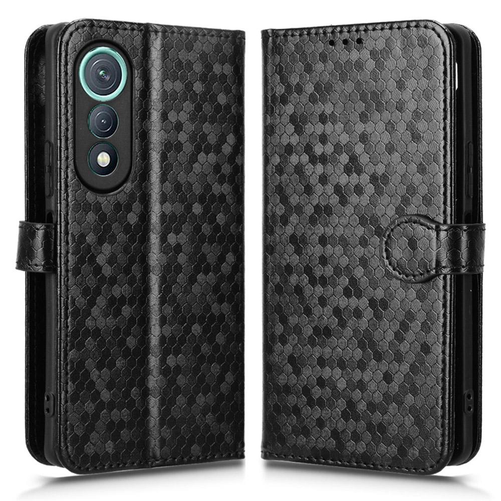 For TECNO Pova Curve 5G LJ8k Wallet Case Dot Pattern Imprint PU Leather Phone Cover with Wrist Strap