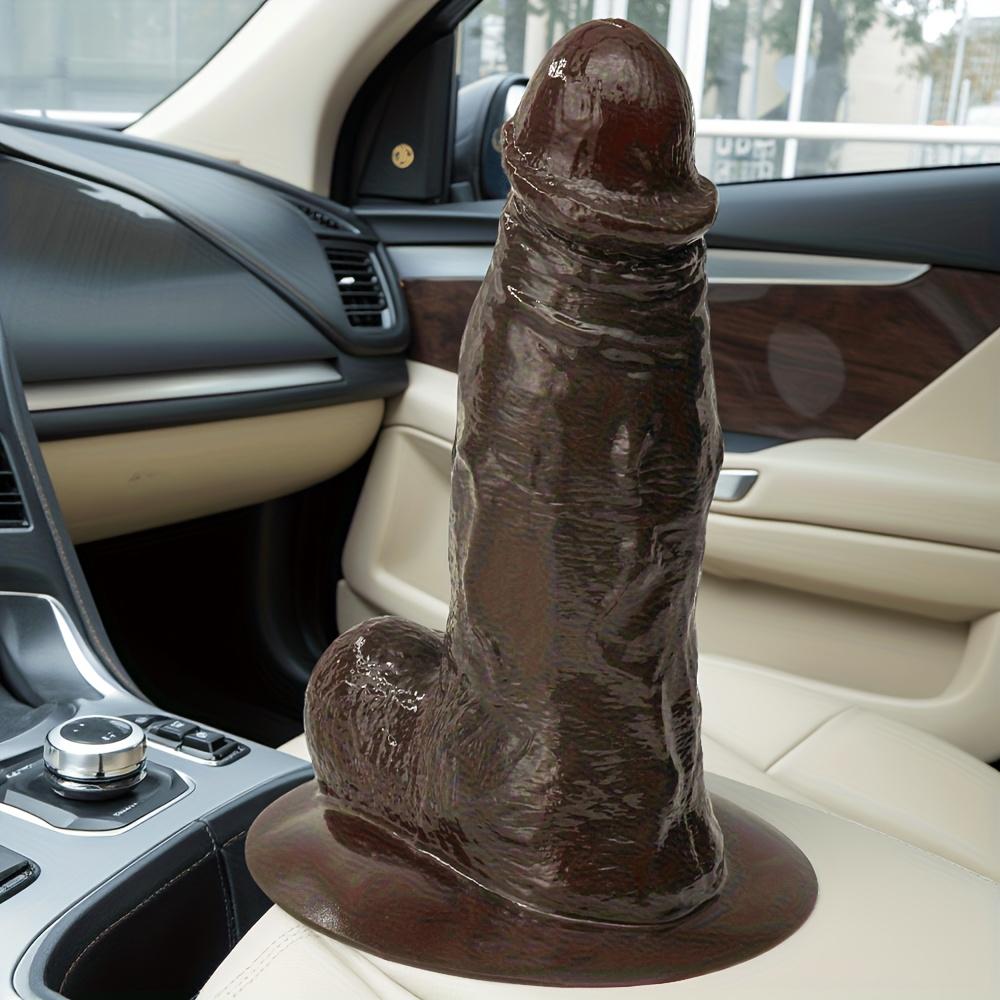 Realistic 10.63" Thick Black Dildo – Ultra-Soft Liquid Silicone, Lifelike Texture, Strong Suction Cup, Anal & G-Spot Toy for Women, Men & Couples