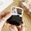 For AirPods Pro 2/Pro Protective Case PC + TPU Leopard Earphone Cover with Mirror and Hook