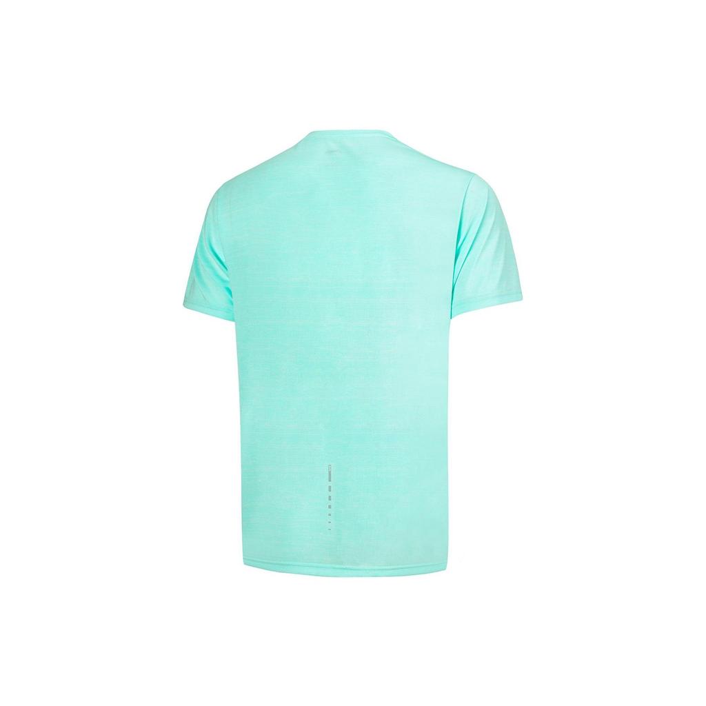Li-Ning Solid Color Logo Crew Neck Short Sleeve T-Shirt Unisex Tops Light-Blue ATSS600-1