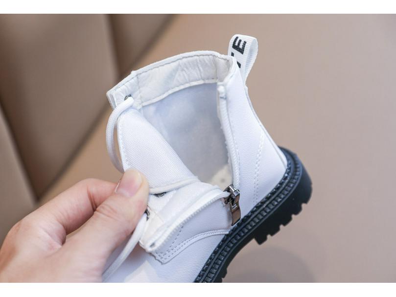 2024 Autumn/Winter Waterproof Cotton Martin Boots - Soft Sole Leather Ankle Boots for Boys & Girls, British Style