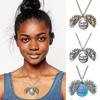 Ladies You Are My Sunshine Open Locket Sunflower Necklace, 1 Piece, Silver