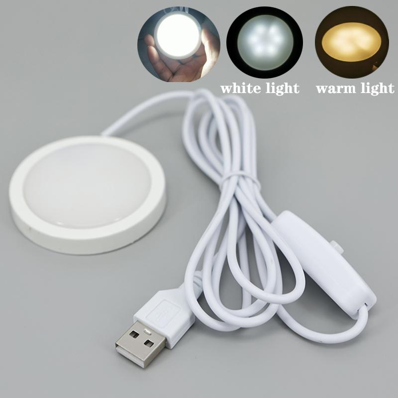 

5V 3w USB Light white warm LED Under Cabinet Puck Switch Case Shelf Counter Lighting Caravan Camper Motorhome Interior Spot Lamp White