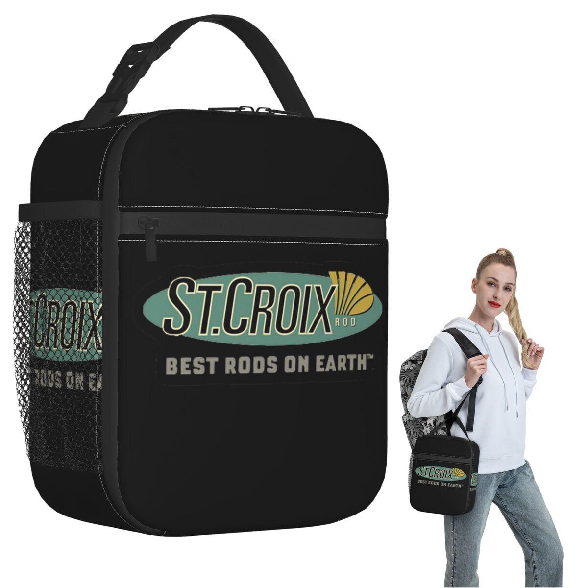 New St Croix Rods Fishing American Insulated Lunch Bag for Women Kids Leakproof Food Boxes Thermal Lunch Box Tote One Size