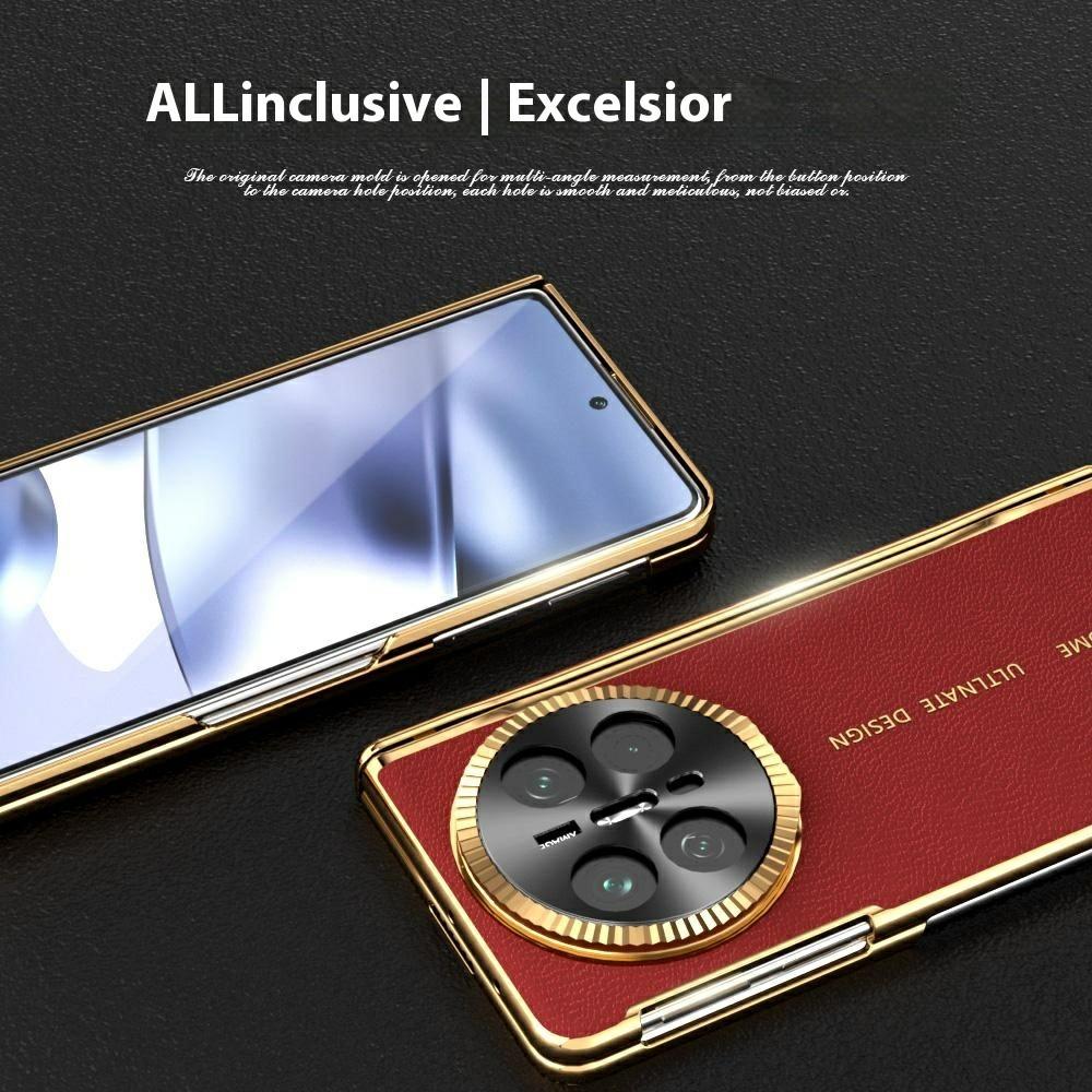 For Huawei Mate X6 Magnetic Case PU+PC Phone Cover Built In Screen Protector with Lens Kickstand