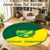 Round Rug Custom NameNorwich City Pattern Non Slip Carpet Home Floor Decor