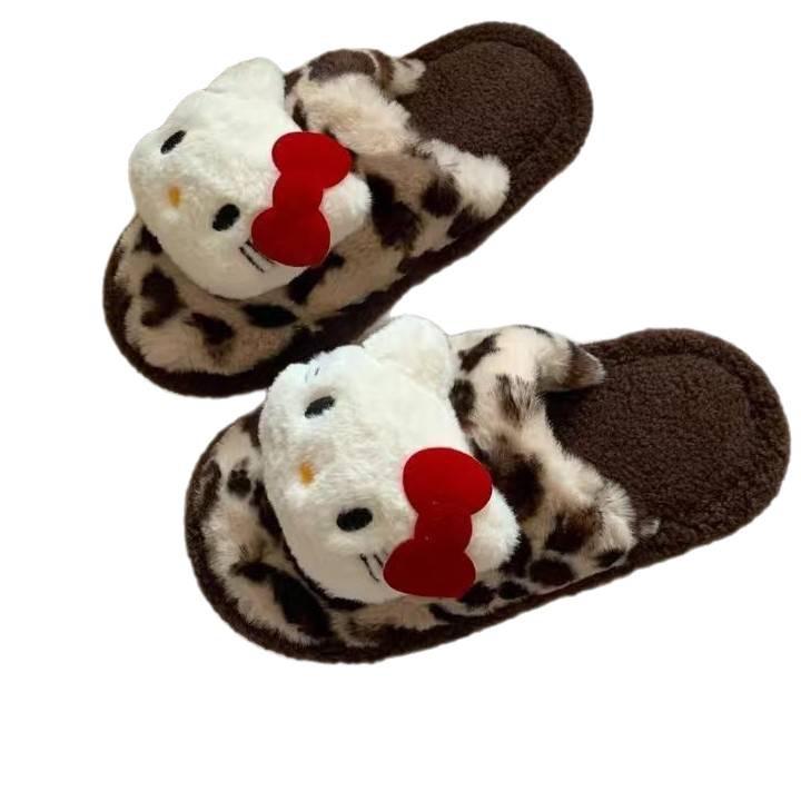 

Cartoon Cat Non-slip Indoor Cotton Slippers for Women - Thick, Warm, and Cozy 40-41