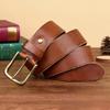 Men's Leather Belt First Layer Pure Cattlehide Leather Pin Buckle Retro Simple Versatile Korean Style Youth Pants Belt