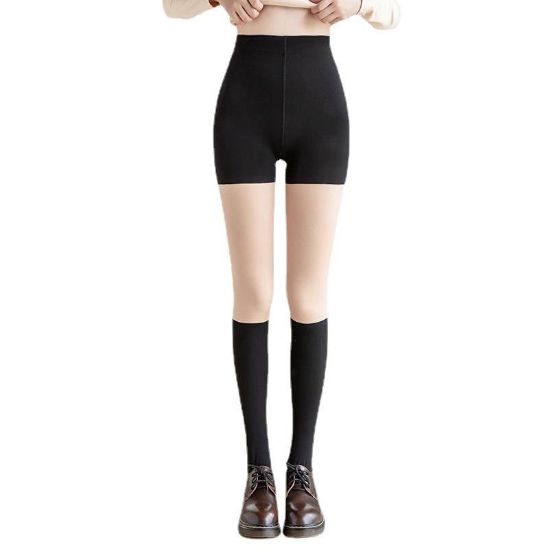 Three-in-one spliced sheer pantyhose, black stockings, Japanese-style fake over-the-knee pantyhose, popular fake calf stockings JK Tights for