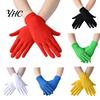 Satin Elastic Gloves 1 Pair Short Thin Dance Breathable Non-slip Solid Color Sweat-absorption Milk Silk Stretch Costume Accessories