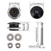 4x Car Push Button Quick Release Hood Bonnet Pin Lock Clip Bumper Latch Kit 30mm