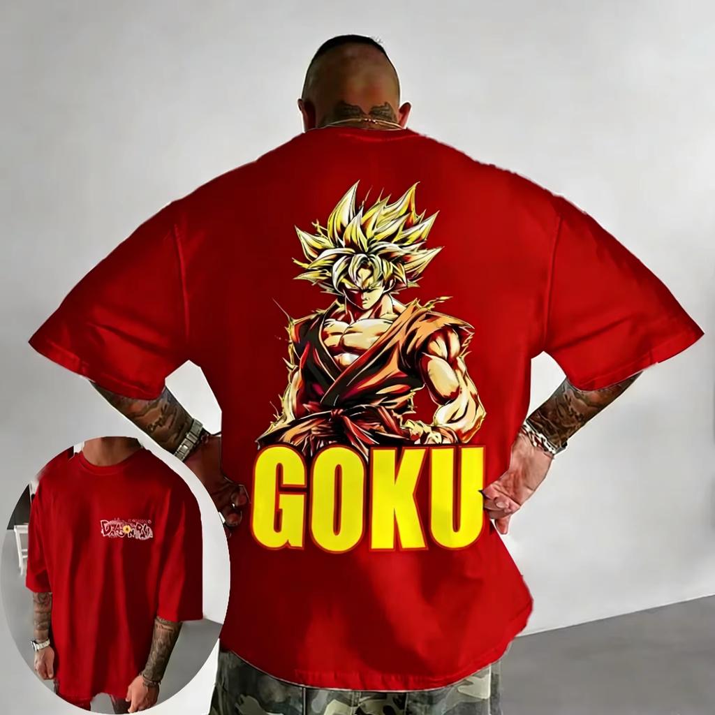 Dragon Ball Trendy Hot Items Anime Co Branded Printed Cotton Tshirt 2026 Summer New Edition Harajuku Large Loose Casual Top