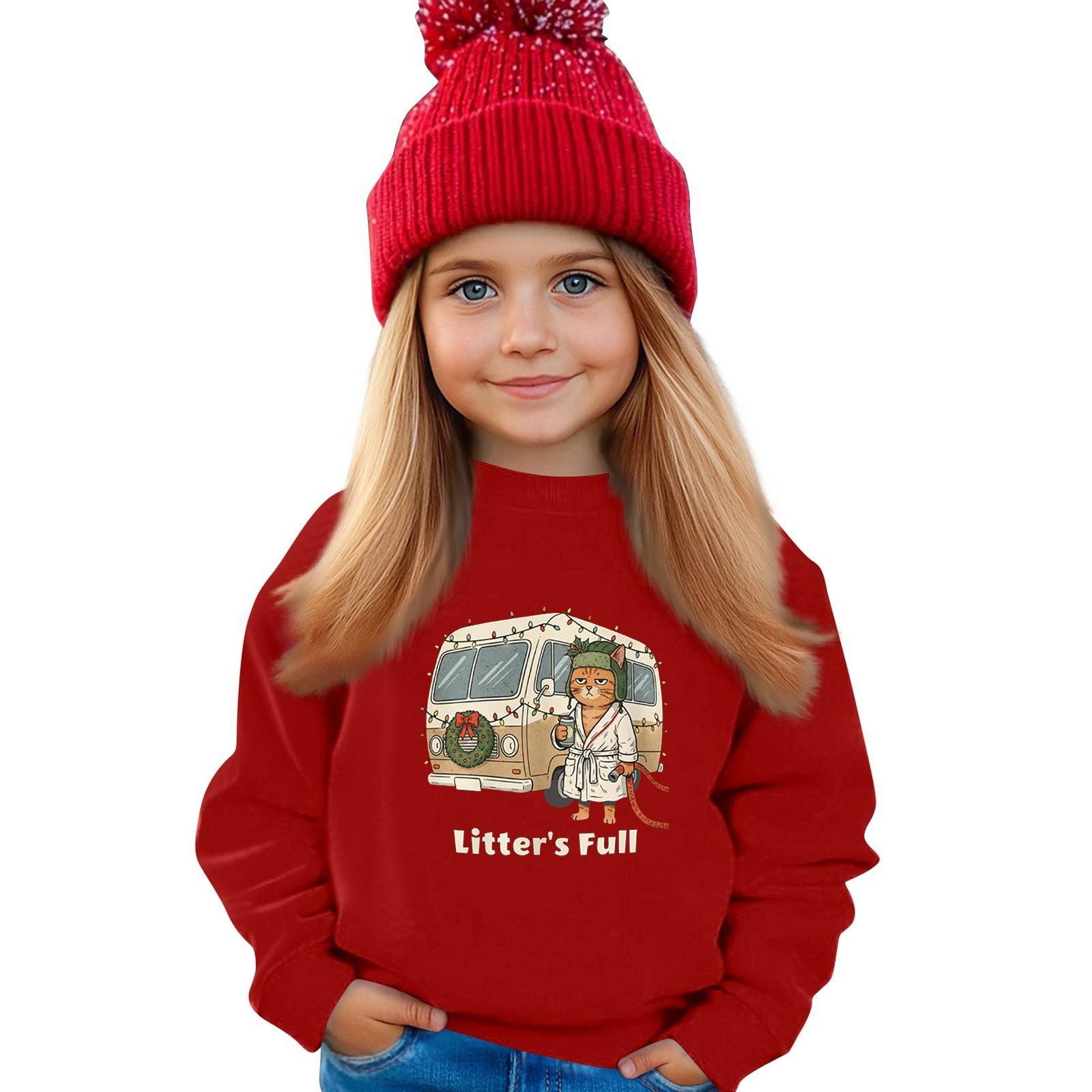 

Детский свитшот для мальчиков и девочек, спортивный свитшот с круглым вырезом, повседневный пуловер, спортивная футболка 100 красный