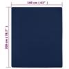 136237 vidaXL Draps-housses Jersey 2 pcs Bleu marine 160x200 cm Coton