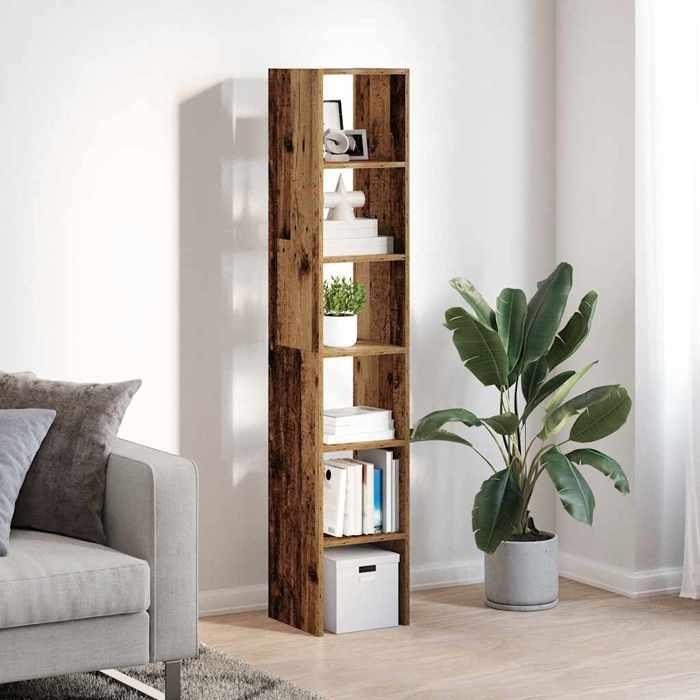 VidaXL Bookcases 2 Pcs Stackable Old Wood Engineered Wood, Shelf, Bookshelf, Book Stand, Cabinet of 858818