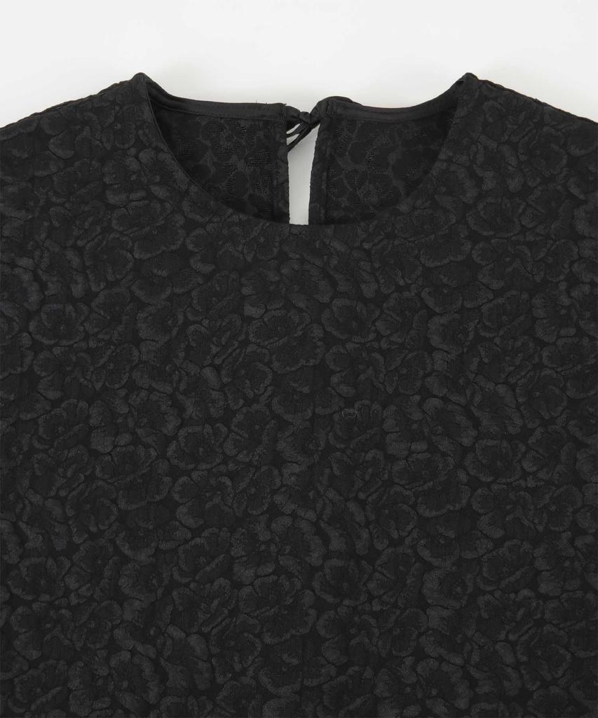 Bulge Jacquard Peplum Design Tops ADXP4075 S Ivory [Titty Bait] Women's