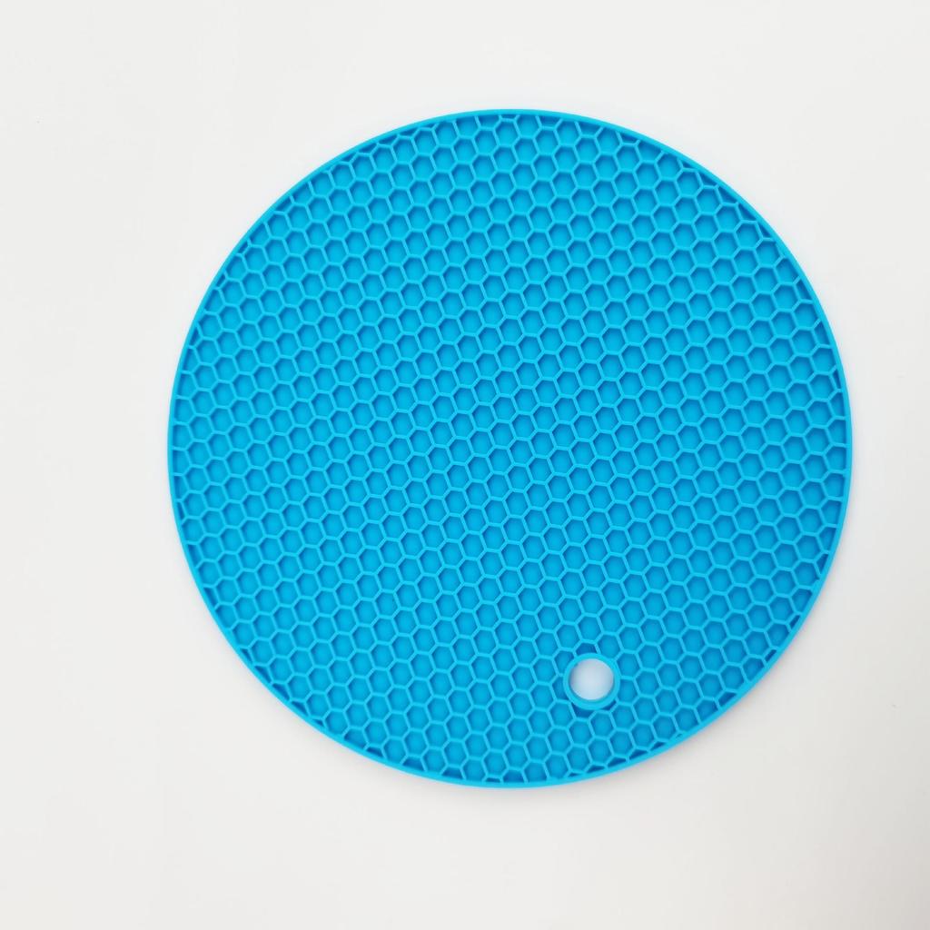 Silicone Heat-Resistant Honeycomb Pot Holder - Non-Slip Food-Grade Insulation Pad for Round Dining Tables