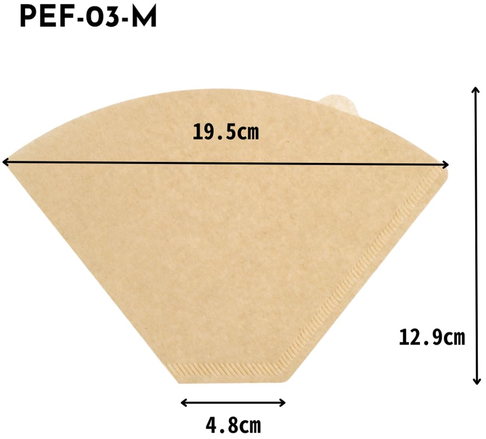 Hario Pegasus Coffee Paper Filters, 03 M, 100 Filters, Made In Japan, 4-7 Cups, Brown, PEF-03-100M X 5 Packs [Used]