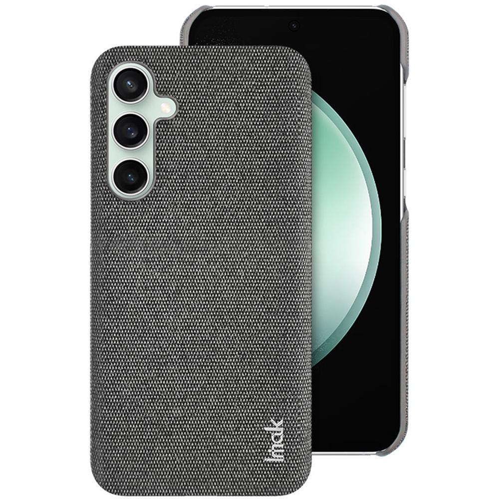 

IMAK Ruiyi Series for Samsung Galaxy S24 FE Case Fabric Texture Leather+PC Phone Back Cover Dark Grey