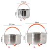 Handle Pot Accessories Steamer Basket Fruit Cleaning Basket Rice Cooker Steamer Food Steamer