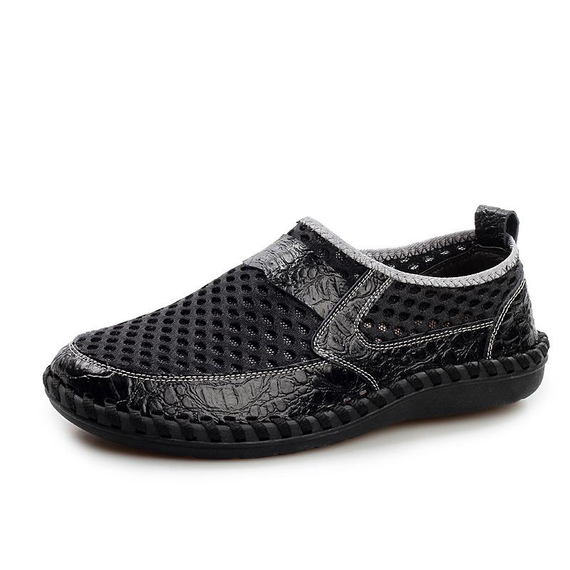 Men's Breathable Mesh Casual Shoes with Soft Sole for Driving