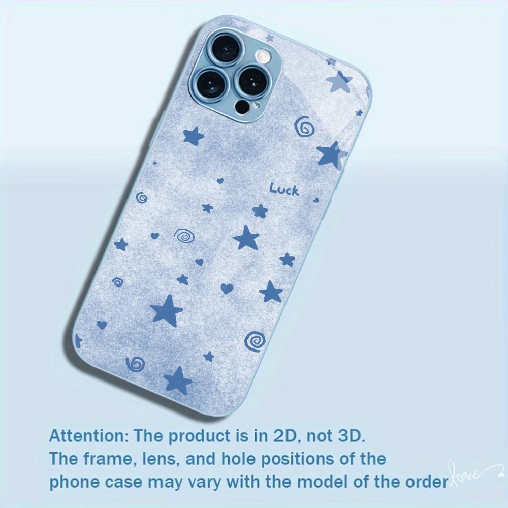 Trendy Blue Star Luck for iphone 17 case for coque iphone Fashion Case fundas Glass for iPhone 17 16 15 14 13 12 11pm Pro Plus