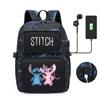 Peripheral Printed Backpack, Large-Capacity Student Schoolbag Usb Computer Bag For Men And Women