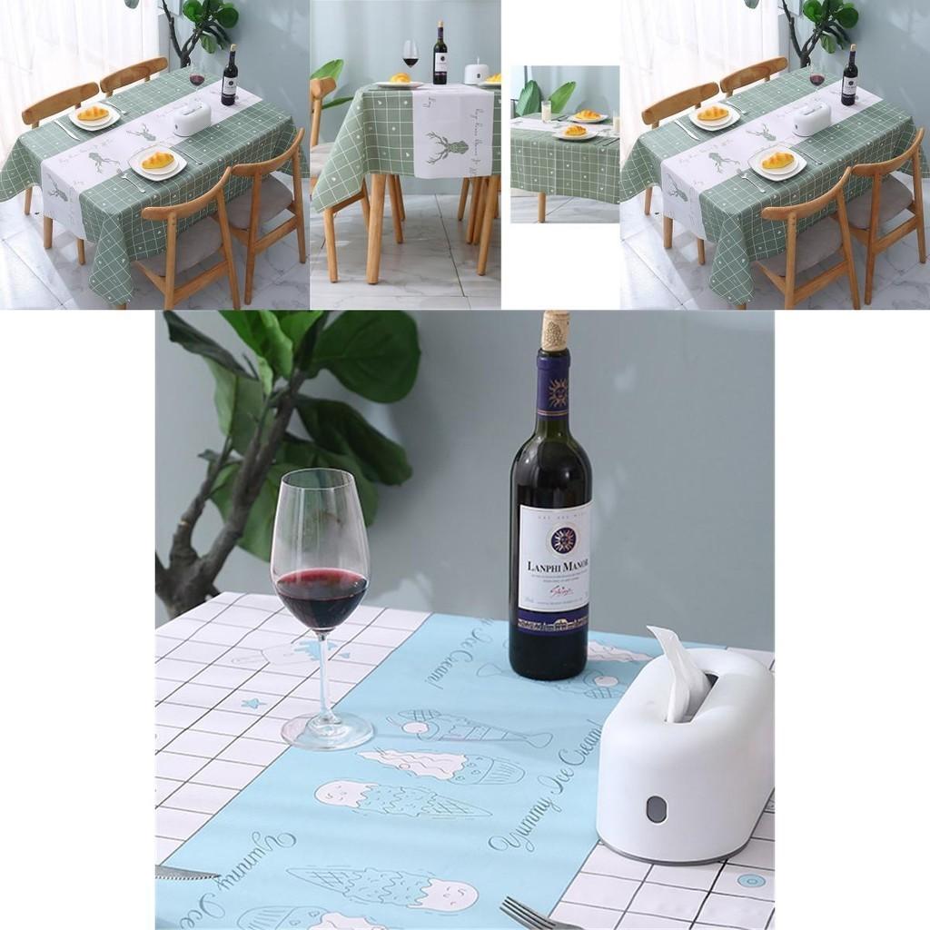 Elegant Waterproof Oilproof Tablecloth Cover Protector For Simple Home Dining Decor