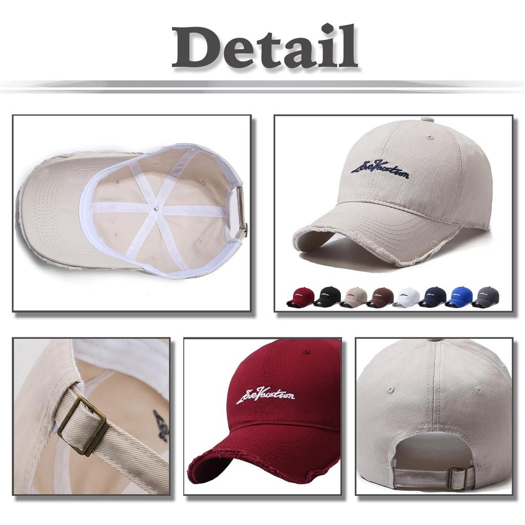 Șapcă cu Logo Brodat Design Retro Simplu Casual Bărbați Femei CZA225 [Colț Alb] (Negru)