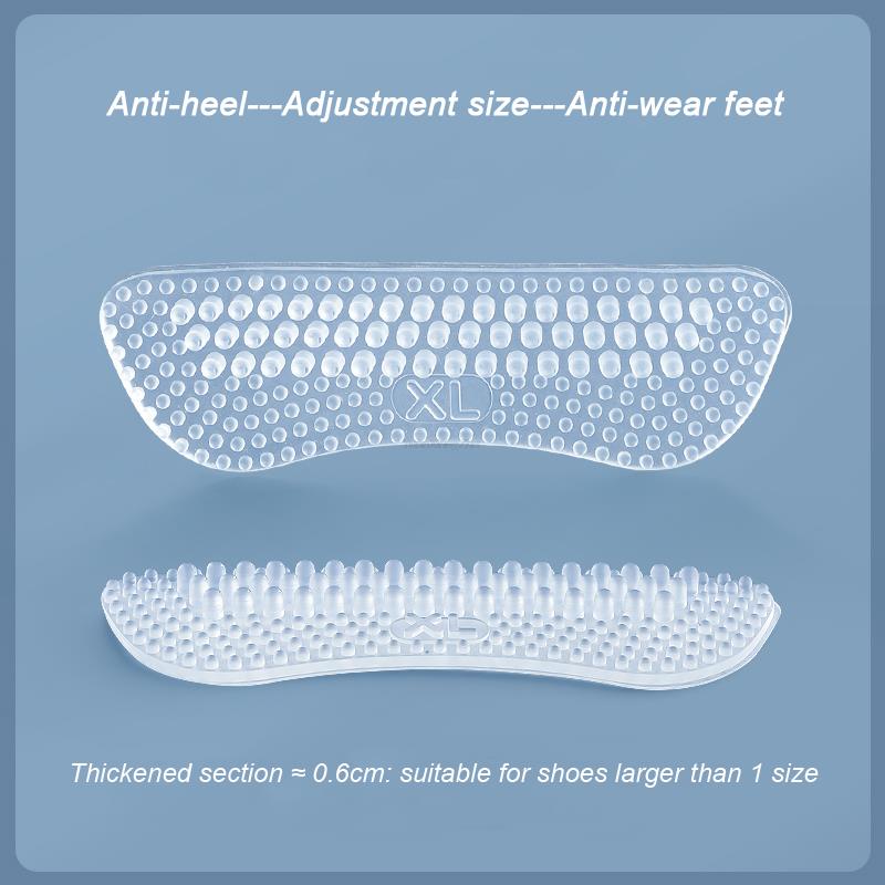 1Pair Silicone Inserts Soft Massage Silica Gel Fabric Shoe Pads Liner Grips Back Heel Inserts Insoles