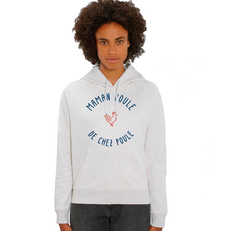 Sweat à capuche Femme - MAMAN POULE DE CHEZ POULE 2 MPT XS branco sujo