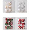 6Pcs Durable Plastic Christmas Ball Set 10 Colors 6cm Xmas Ornament Ball Suspensable Christmas Tree Balls Home