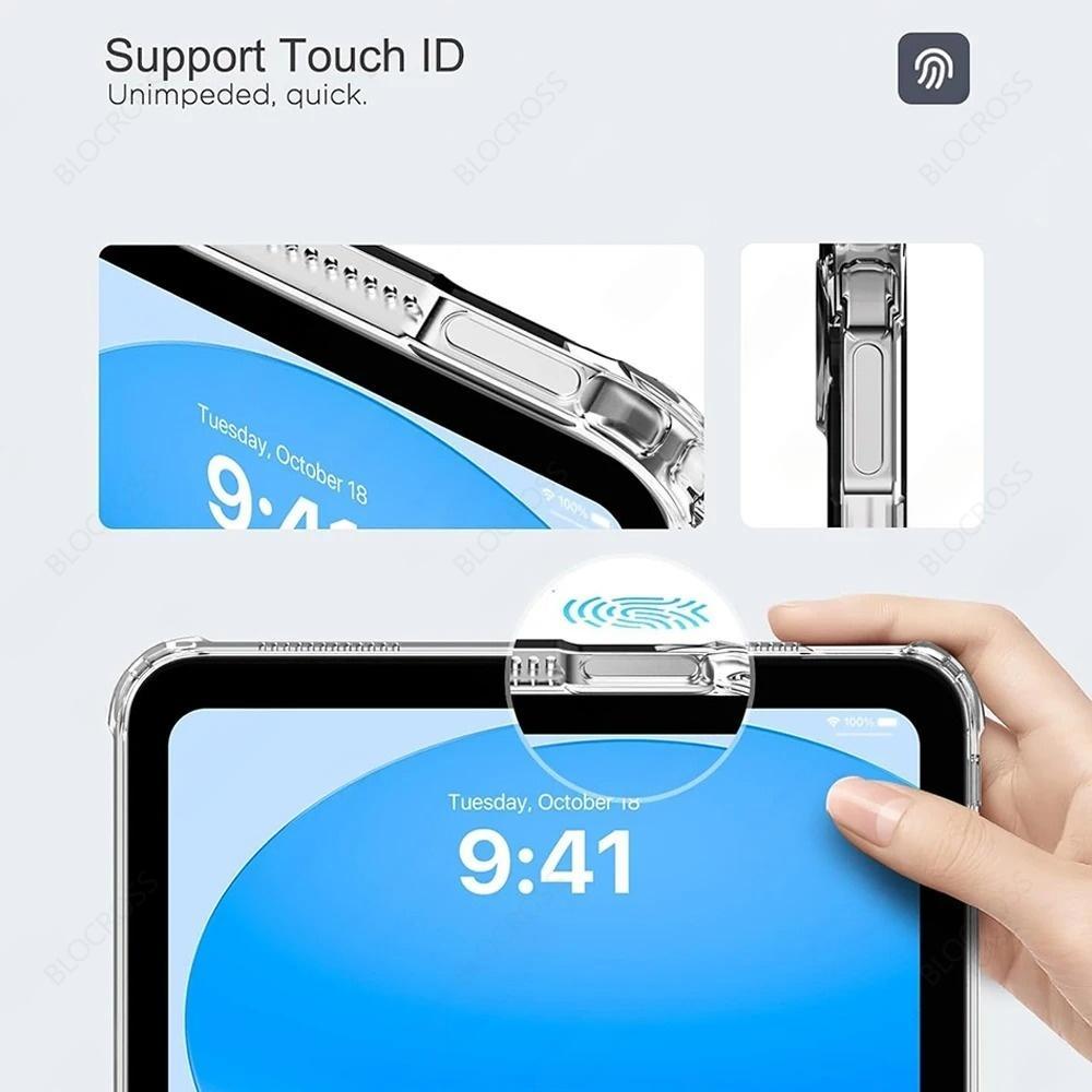 Transparent TPU For iPad Pro 11 12.9 13 Air 10.9 11 13 10th A16 10.2 10.5 9.7 Mini 6 7 5 4 Silicone Soft Airbag Cover -drop
