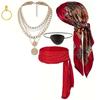 with Necklace Pirate Costume Accessories Eye Mask Halloween Pirate Cosplay  Adult