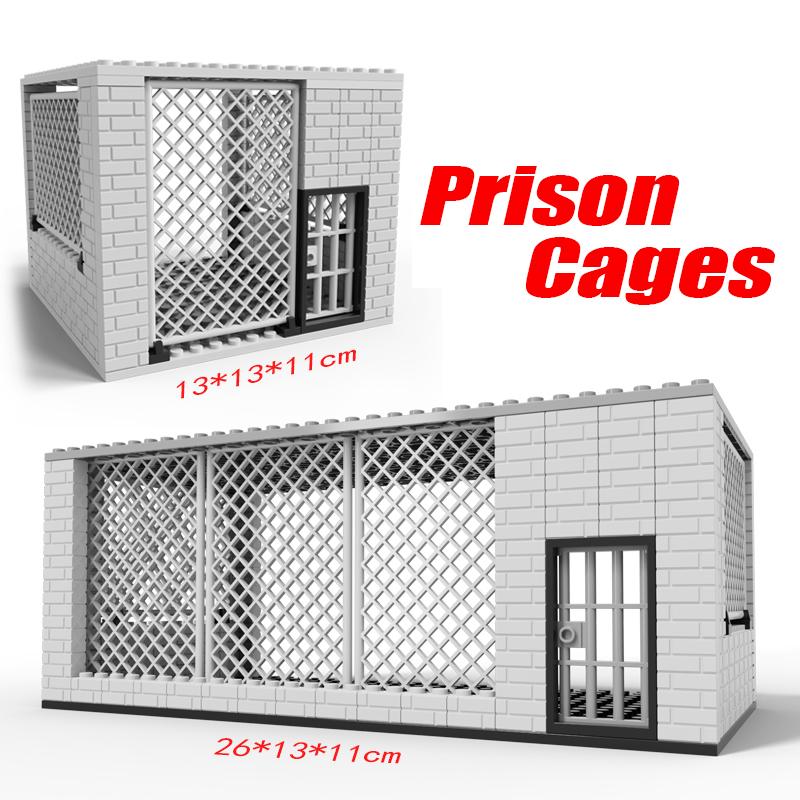 Bai Fen Bai Dolls And Toys Boys Ww2 Military Prison Cage Moc Bricks Swat Soldier Camp Figures Building Block Educational Toy Gift