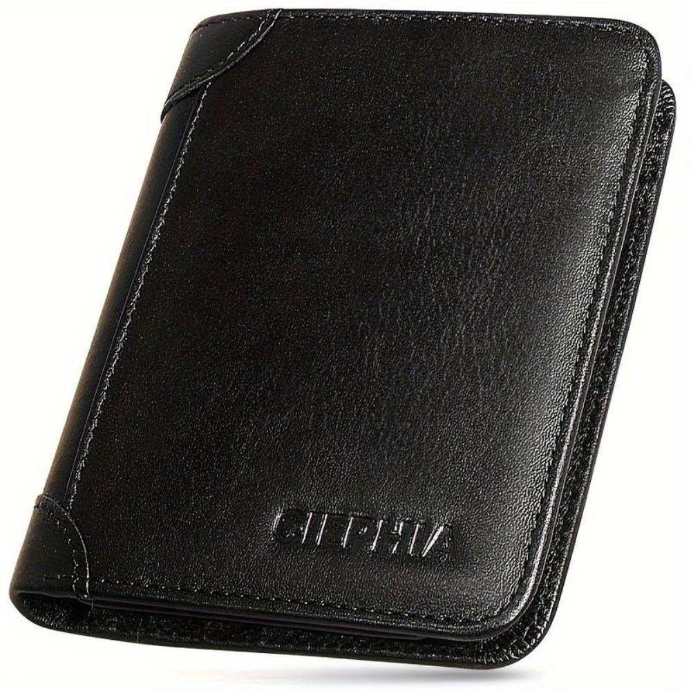 1Pcs New PU Leather Men Wallet Vintage RFID Blocking ID Credit Card Holder Short Thin Trifold Wallet