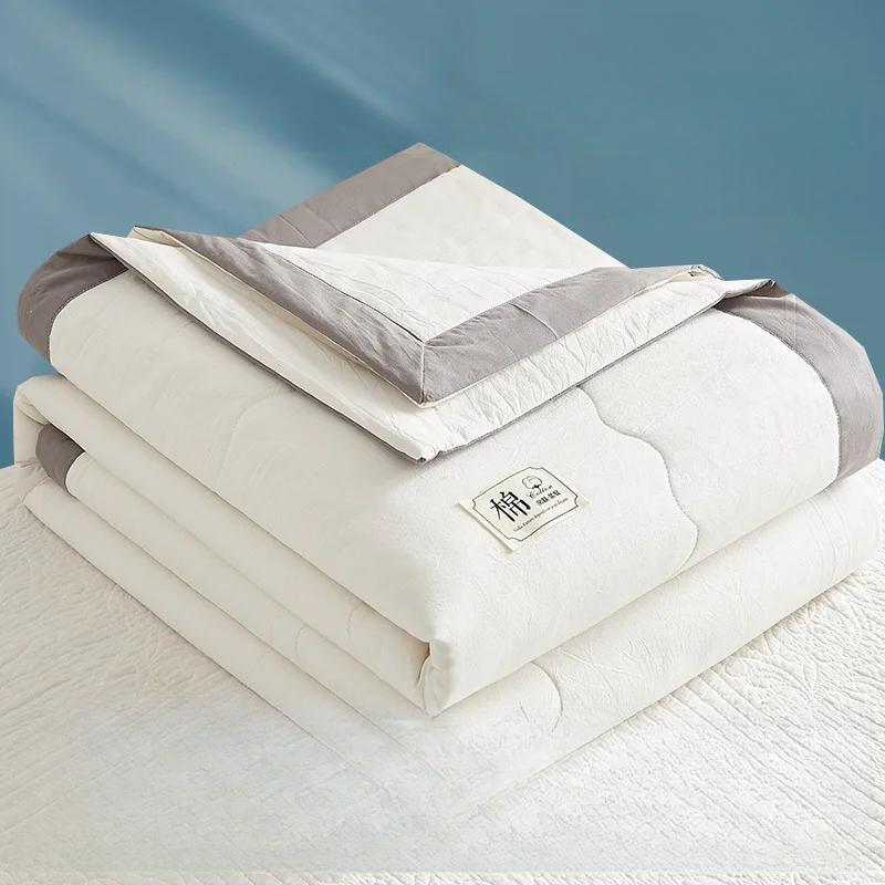 

100% хлопок внутри и снаружи летнее прохладное кондиционируемое одеяло стираный хлопок чистое хлопковое летнее одеяло тонкое летнее одеяло 200x230CM cotton