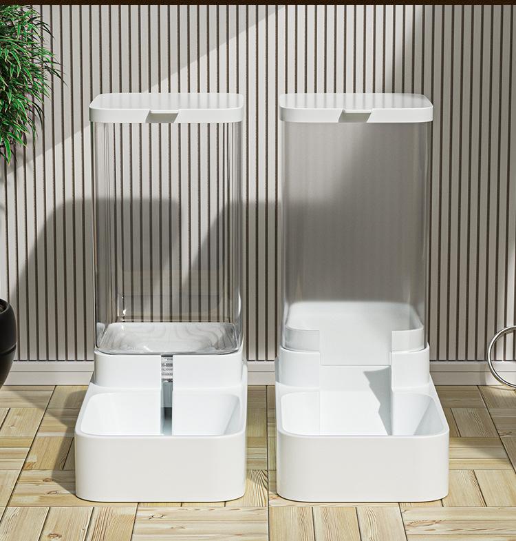 

2Pcs Automatic Cat Feeder And Water Dispenser Set,Non-Electric with Reusable Filter,Plastic Material For Cats And Dogs