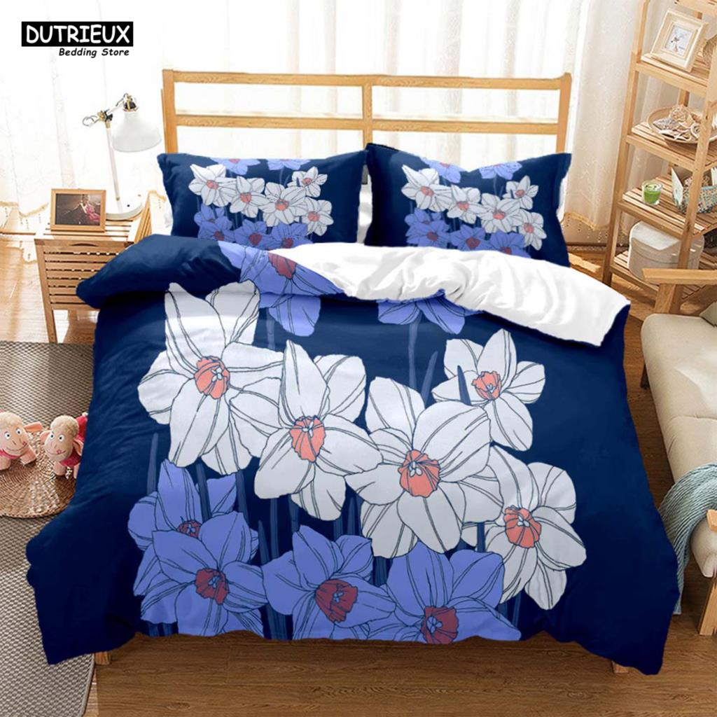 

Comforter The Flower Pattern Is Simple And Fresh Soft And Comfortable Customizable Comforter Bedding Sets Bedding Set Luxury Comforter (quilt)-EU Single(135*200cm)3pcs