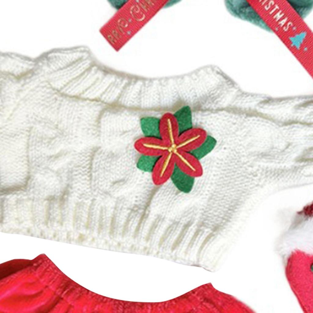 Plush Doll Sweater with Skirt Make Your Own Dolls, Photo Props Clothing Dress up Hair Accessory
