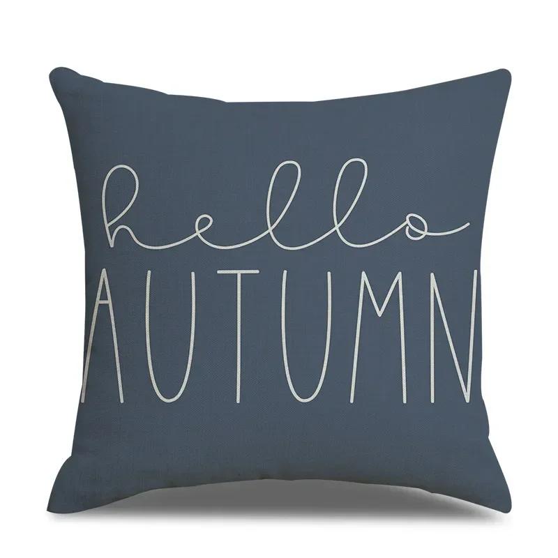 45x45cm Halloween Pillowcase Single Linen Pillowcase Waist Pillowcase for Living Room Sofa Car Home Decor