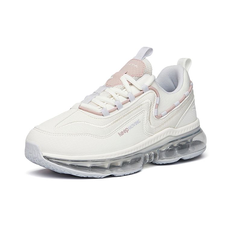 Anta Comfortable Shock Absorbing Non-Slip Wear-Resistant Breathable Supportive Rebound Low-Top Running Shoes Women Sneakers White Pink 922035505-7