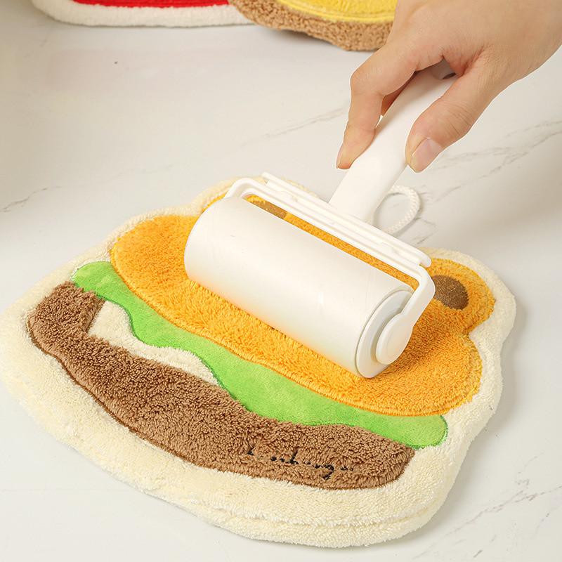 Cartoon Baking Kitchen Hanging Hand Towel Absorbent Quick Drying Thick Children's Coral Fleece Soft and Cute Food Towel