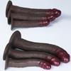 Curved Realistic Long Silicone Dildo, Flexible Bendable Design with Strong Suction Cup Base, Soft Texture, Beginner-Friendly Adult Toy for Couples