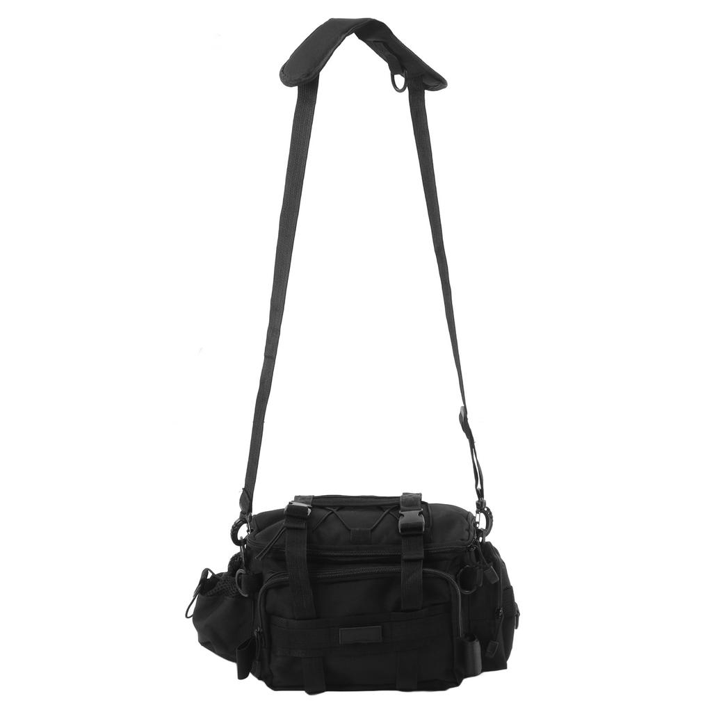 Fishing Tackle Bag Double Layer Waterproof Canvas Multifunction Fishing Bag Fishing Bag Backpack for Outdoor Angling