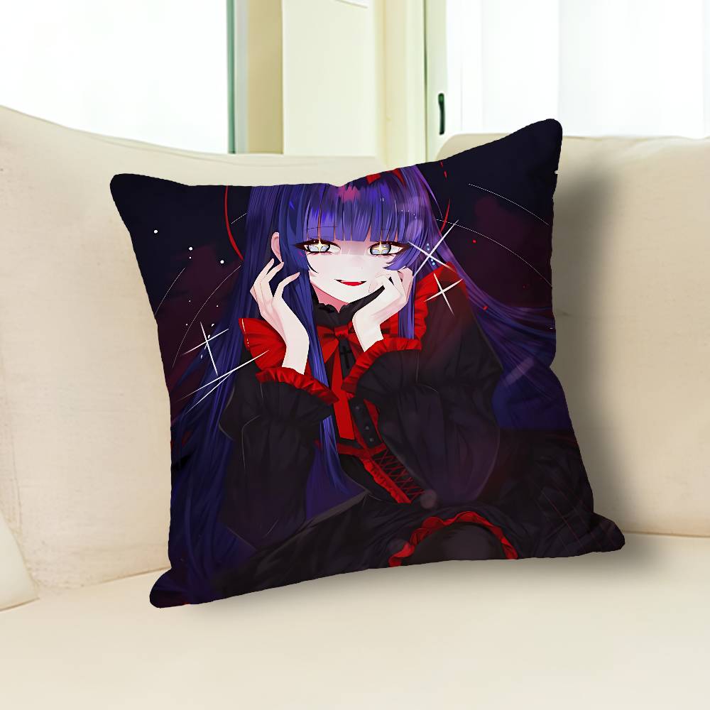 B-Black S-Souls Leaf Red Hood Fanart Anime Celebrity Merchandise All-Match Printed Pillow Case Sofa Car Office Room