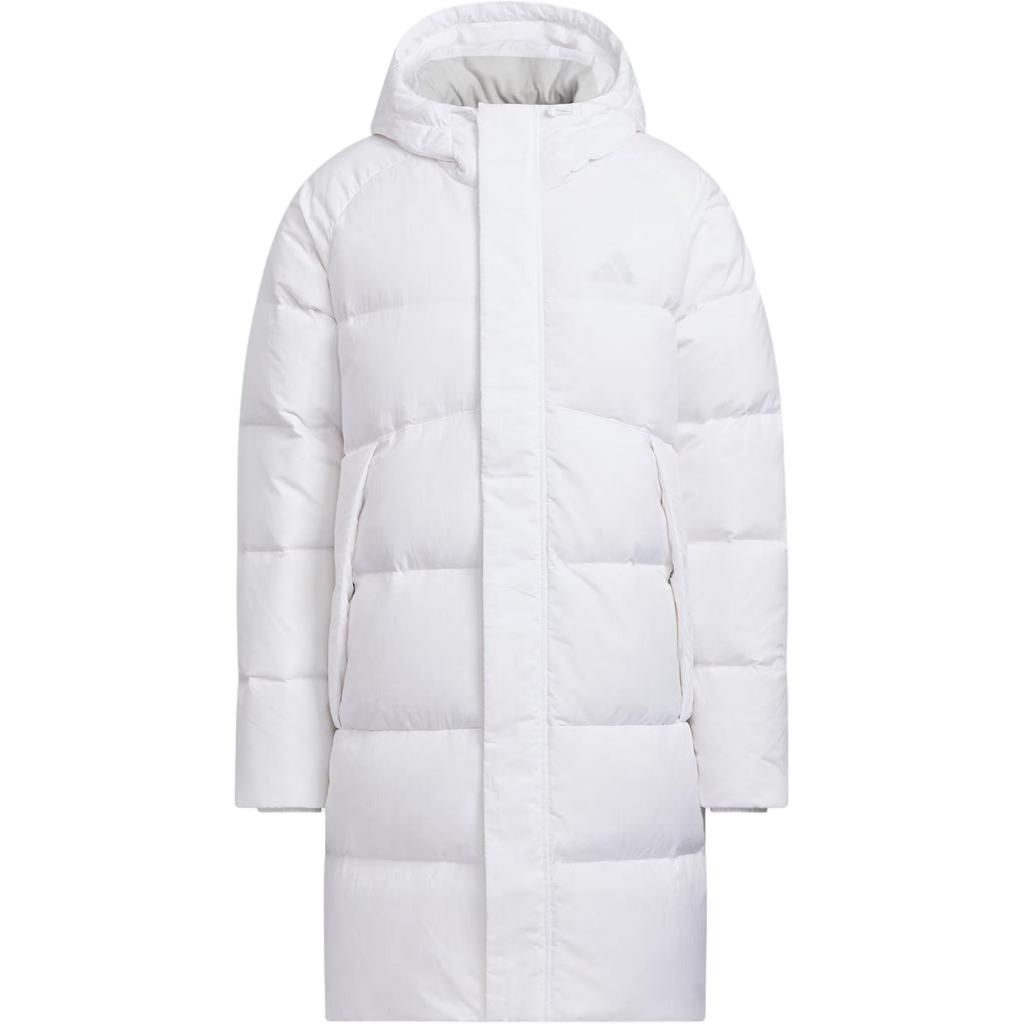 Adidas Down Jackets Men's White Hooded Moderate Down Jacket KQ5515