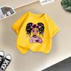 Girls' Cartoon Print Casual Round Neck Short-Sleeve T-Shirt - Summer Collection