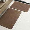 Hot-Selling Solid Color Imitation Cashmere Floor Mat Bathroom Door Mat Bathroom Absorbent Foot Mat Two-Piece Set